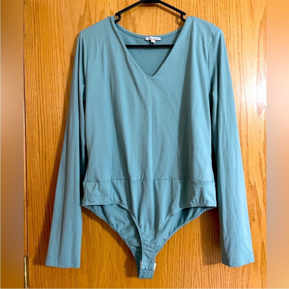 White Birch Teal Long Sleeve Bodysuit